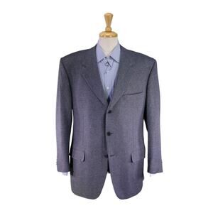 Battaglia Light Blue Donegal Tweed Wool 3-Btn Sportcoat Blazer 46R